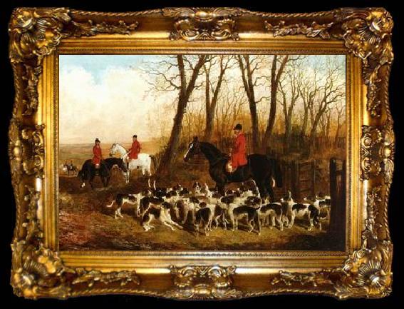 framed  unknow artist Classical hunting fox, Equestrian and Beautiful Horses, 048., ta009-2